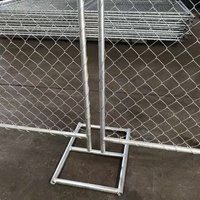 Clôture en treillis métallique de style américain, 6 pieds, traitée thermiquement, galvanisée à chaud, haute sécurité pour les aéroports et les stades