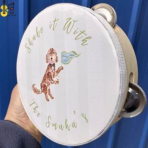 Tambourin en bois de 6 pouces pour fête KTV éducative, tambourin musical pour adultes, tambourin de mariage, tambourin personnalisé, tambour d'église - Product Image 2
