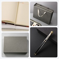 Ensemble cadeau d'entreprise personnalisé avec logo, carnet A5 en PU, stylo, gobelet isotherme, coffret cadeau promotionnel pour le bureau