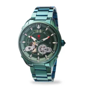 SanYuan Automatic Movement Personalized Gent Watch Luminous Premium Watch See-through Stainless Steel Watch For Man