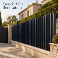 Clôture moderne en aluminium 3D à lames pour la rénovation de villas françaises, systèmes de clôtures verticales à lattes pour la confidentialité et la sécurité, OEM ODM Vente en gros