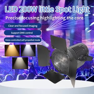 อุปกรณ์เวทีสำหรับสตูดิโอโทรทัศน์ ไฟ LED 200W E27 ไฟสปอตไลท์สำหรับผู้ชม ควบคุมด้วย DMX512 แสงขาวโทนเย็นและโทนอุ่น เอฟเฟกต์ 3000K-3200K - Product Image 2