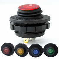 Interrupteur à bascule rond étanche de 20 mm, câble pré-câblé, 3 broches, marche-arrêt, lumière LED rouge, verte, bleue, jaune, mini-interrupteur à bascule Kcd1
