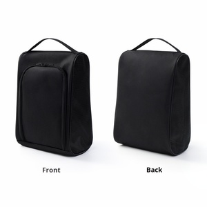 Sac de rangement pour chaussures portable et écologique en tissu Oxford avec cordon de serrage et fermeture éclair, surface en maille respirante et logo personnalisé pour chaussures de sport - Product Image 3