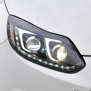 Fari Anteriori per <span class=keywords><strong>Ford</strong></span> Focus 2012-2014, Gruppo Fari LED Auto, Aggiornamento con Indicatori di Direzione Lampeggianti, 2 Lenti Proiettore, Accessori - Product Image 2