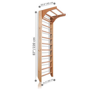 Tractions de gymnastique réglables pour adultes et enfants Fitness Logo personnalisé Fonction de <span class=keywords><strong>musculation</strong></span> Échelle de gymnastique en bois suédoise classique - Product Image 6