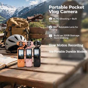 Cámara de Acción Q9 Pocket Vlog con 32GB Integrados, Enfoque Automático, Amplificador de Potencia de 2W, Mini Grabadora Portátil, Cámara Deportiva - Product Image 2