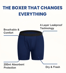 Nouvelle sous-vêtement d'incontinence pour homme, tailles XS-8XL, en coton 200 ml, à séchage rapide et anti-transpiration, anti-irritations et anti-frottement, doux et respirant, très demandé - Product Image 4