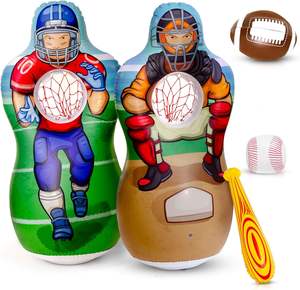 Cible gonflable double face de 1,5 m pour baseball et football, sac de frappe robuste et souple pour jeux de lancer amusants, idéal pour les fêtes d'enfants en extérieur - Product Image 1
