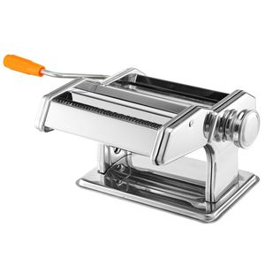 Máquina para Hacer Pasta de Acero Inoxidable DB Silver, Rodillo para Fettuccine con 9 Ajustes de Grosor, Herramientas para Pasta - Product Image 1