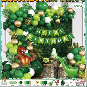 Ballons de Fête Thème Dinosaure Joyeux Anniversaire Écologiques pour Filles et Garçons – Décoration d'Ambiance et Aménagement de Scène pour Bébé - Product Image 5