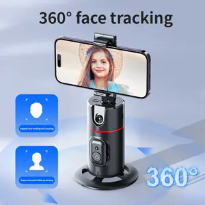 360 Flexible Universal Smart Face Tracking Tripod Phone Holder With Gesture Control Chargeable No APP Required For Streaming