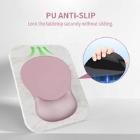 Tapis de souris ergonomique rose personnalisé avec repose-poignet en silicone, style carré, antidérapant, pour le gaming, idéal pour le bureau et la maison