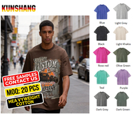 T-shirt noir 100 % coton de haute qualité, coupe ample pour homme, 280 g, délavé à l'acide, style vintage, respirant, imprimé graphique, teint, streetwear hip-hop, OEM
