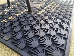 Tapis de porte avant Offre Spéciale extérieur intérieur épais en caoutchouc soutenu antidérapant tapis d'extérieur Durable grattoir à chaussures tapis de porte - Product Image 5