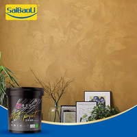 Vente chaude Velours Effet Art Peinture Décoration Intérieure Velours Peinture Murale Métallique Paillettes Peinture Murale Intérieure