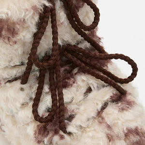 Custom Women's Winter Spot Cow Plush Retro Short Boots Moon Designer Celebrity Style Warm Comfortable Casual Height Increasing - Product Image 2