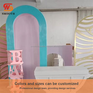 SMOOTH Modern White PVC Acrylic <b>Wedding</b> <b>Arch</b> Backdrop Set for <b>Wedding</b> Decoration Backdrop Stage - Product Image 6