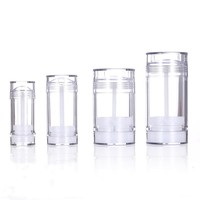Stick déodorant vide à étiquette privée, 15g, 30g, 50g, 75g, contenant rond, stick à visser, flacon de baume à lèvres, tube de stick déodorant