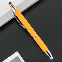 Stylo à bille personnalisé P4806, nouveau stylo lumineux LED 3 en 1 avec stylet tactile 1,0 mm, fournitures de bureau scolaires promotionnelles, stylo à bille