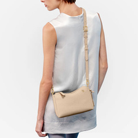 Sac bandoulière en cuir véritable avec logo personnalisé RFID, doublure en daim, sac messager pour femme, fermeture éclair, double sangle pour les voyages et le quotidien