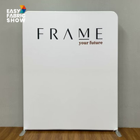 Support de bannière léger en alliage d'aluminium pour affichage, cadre de toile de fond type taie d'oreiller, support publicitaire en tissu personnalisable avec logo