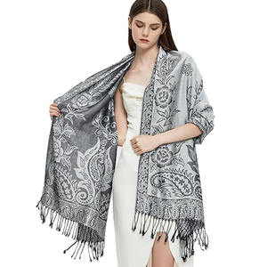 Paisley Pashmina Sciarpa floreale avvolgente reversibile scialle Voile per l'autunno damigella d'onore abito da sera inverno caldo grande sciarpa - Product Image 3