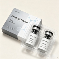 Petites bouteilles en verre avec étiquettes personnalisées imprimées, flacons cosmétiques de 3 ml et 10 ml, autocollants imperméables, emballage en plateau plastique