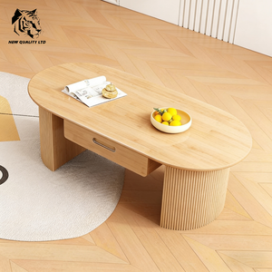 Table basse en bois, nouveau design, prix d'usine, logo personnalisé, stock important, prête à être expédiée, meubles de salon. - Product Image 5