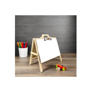 Chevalet de table en bois avec tableau noir, tableau blanc et planche à dessin - Product Image 1