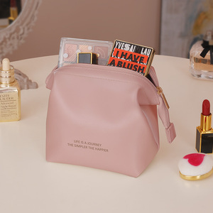 Bolsa de Cosméticos de PU Blanca, Estuche de Viaje Portátil para Maquillaje - Product Image 2