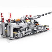 Seri Militer Gustav Super Railway Gun Mainan Konstruksi ABS Set Blok Bangunan DIY Model Edukatif Sejarah
