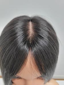 Perruque toupet en cheveux humains à clipser, longue et droite, 14 pouces, légère, volumineuse, aspect naturel, livraison rapide, bonnet respirant - Product Image 3