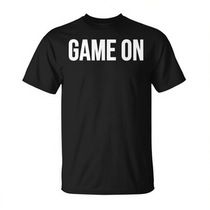 T-shirt Game On noir, vêtements promotionnels pour hommes - Product Image 2