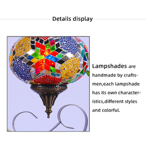 Luces Decorativas de <span class=keywords><strong>Mosaico</strong></span> de Hierro Europeo Hechas a Mano al por Mayor con Alimentación CA para Dormitorio - Product Image 3