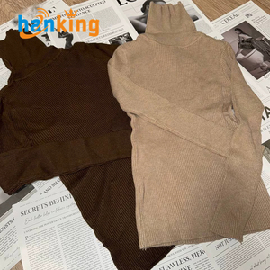 Maglione Termico a Collo Alto da <span class=keywords><strong>Donna</strong></span>, Maglia Casual Calda Foderata in Pile a Maniche Lunghe, Maglione Mock Pullover per Primavera e Autunno - Product Image 4