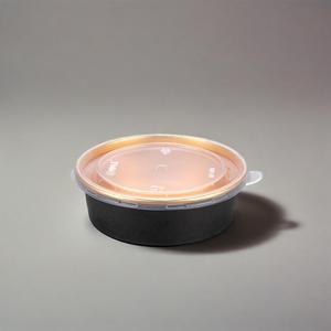 Bols à soupe en papier noir de 16 oz, 24 oz, 32 oz avec couvercles pour aliments chauds, conteneurs alimentaires en papier doré, bols à salade jetables en papier - Product Image 2