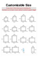Bolsas de Papel Biodegradables y Resistentes con Asas Retorcidas, Personalizables con Logotipo, para Regalos de Boda, Pequeños Pedidos y Recuerdos