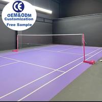 Système de revêtement de sol multi-sports en caoutchouc liquide antidérapant écologique pour badminton, tennis, volley-ball