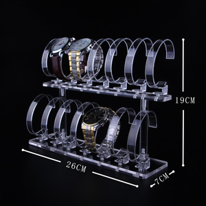 Quang cửa hàng Countertop 5/14/16/21/24 đơn vị trong suốt Acrylic Đồng hồ chủ Acrylic Đồng Hồ đứng rõ ràng Acrylic đồng hồ hiển thị - Product Image 2