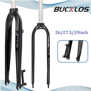 Horquillas <span class=keywords><strong>para</strong></span> <span class=keywords><strong>Bicicleta</strong></span> BUCKLOS 26 27.5 29, Horquilla Rígida de Aleación de Aluminio 1-1/8 <span class=keywords><strong>para</strong></span> <span class=keywords><strong>Bicicleta</strong></span> de Montaña, <span class=keywords><strong>Accesorios</strong></span> de Ciclismo - Product Image 1