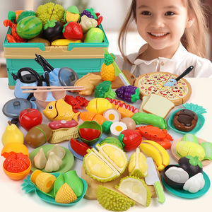 Jouets de cuisine pour enfants, fruits et légumes en plastique simulés, découpe et pelage de fruits et légumes pour bébés - Product Image 2