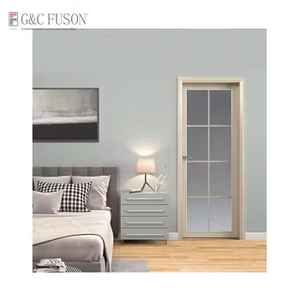 Fuson Buitenkant Franse Deuren Met Jaloezieën Aluminium Dubbele Schommel Franse Deur Buitenkant Franse Klapdeur - Product Image 3