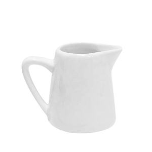 Nouvelles idées de produits 2026 Petite crémière classique blanche en porcelaine fine avec poignée en céramique <span class=keywords><strong>Pichet</strong></span> à café et à lait - Product Image 1