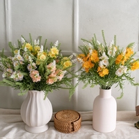 MW77707 Fleurs de marguerites artificielles Feuillage Verdure Faux Plantes Chrysanthème Bouquet de sauge pour la décoration intérieure Décoration murale de cuisine