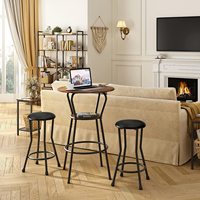 Ensemble Table et chaise de Bar rond, assemblage facile table et chaise de bistrot