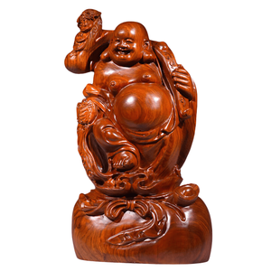 Maitreya Sculpture sur laque Symbolisant Compassion <span class=keywords><strong>Sagesse</strong></span> Tolérance Inclusivité Coexistence harmonieuse Espoir <span class=keywords><strong>Bonheur</strong></span> - Product Image 2