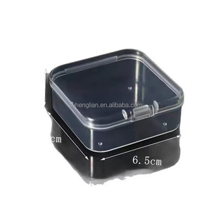 Ensemble de bouteilles de rangement carrées en PET transparent personnalisées avec boîte pour l'organisation des perles et des petites pièces - Product Image 3