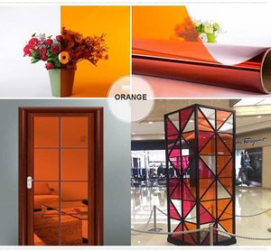 Film teinté pour vitres décoratives en verre <span class=keywords><strong>transparent</strong></span> coloré PET auto-adhésif Film pour vitres miroir coloré - Product Image 3