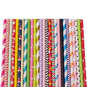Disposable <b>Paper</b> Straws Mixed Colors <b>Biodegradable</b> Kraft <b>Paper</b> Straight Pipe Party Use - Product Image 5